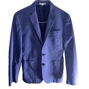 Express Mens Blue 2-Button Notched Blazer Jacket Size 36 Short